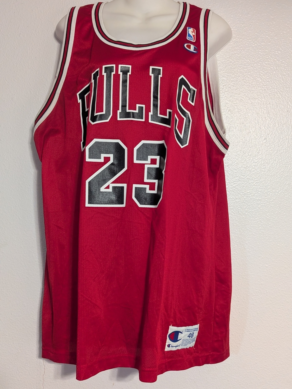 Champion Red Bulls #23 Basketball Jersey with Black & White Trim
